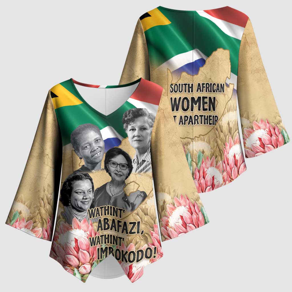 South African Women Mobilisation Kimono Sleeve Blouse Wathint Abafazi Wathint Imbokodo