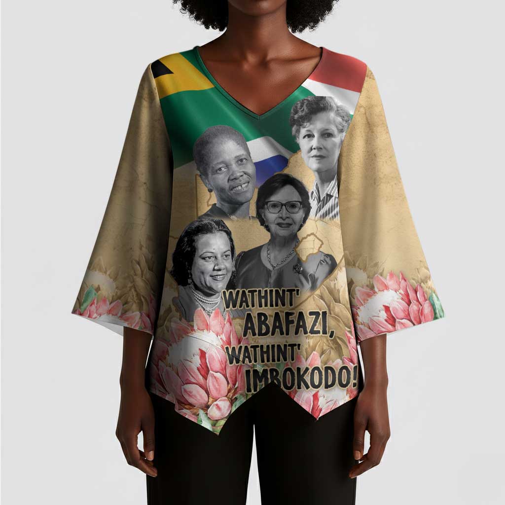 South African Women Mobilisation Kimono Sleeve Blouse Wathint Abafazi Wathint Imbokodo
