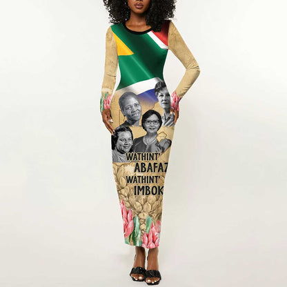 South African Women Fight Apartheir Long Sleeve Bodycon Dress Wathint Abafazi Wathint Imbokodo - African Pride