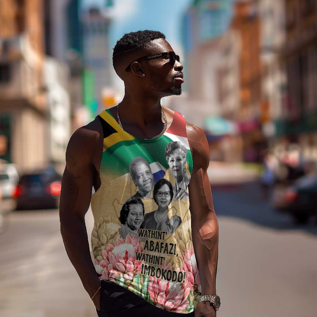 South African Women Fight Apartheir Men Tank Top Wathint Abafazi Wathint Imbokodo - African Pride