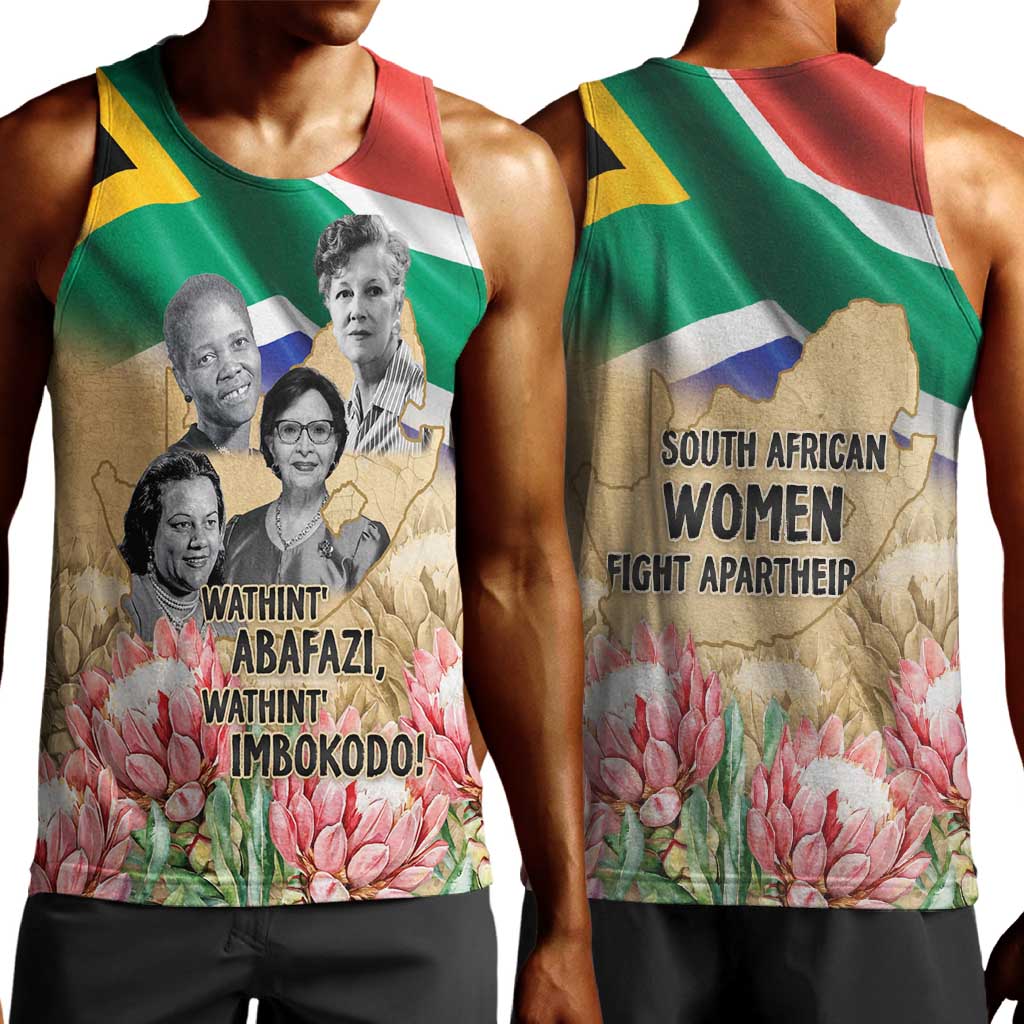 South African Women Fight Apartheir Men Tank Top Wathint Abafazi Wathint Imbokodo - African Pride