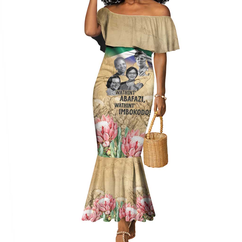 South African Women Fight Apartheir Mermaid Dress Wathint Abafazi Wathint Imbokodo - African Pride