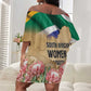 South African Women Fight Apartheir Off Shoulder Short Dress Wathint Abafazi Wathint Imbokodo - African Pride
