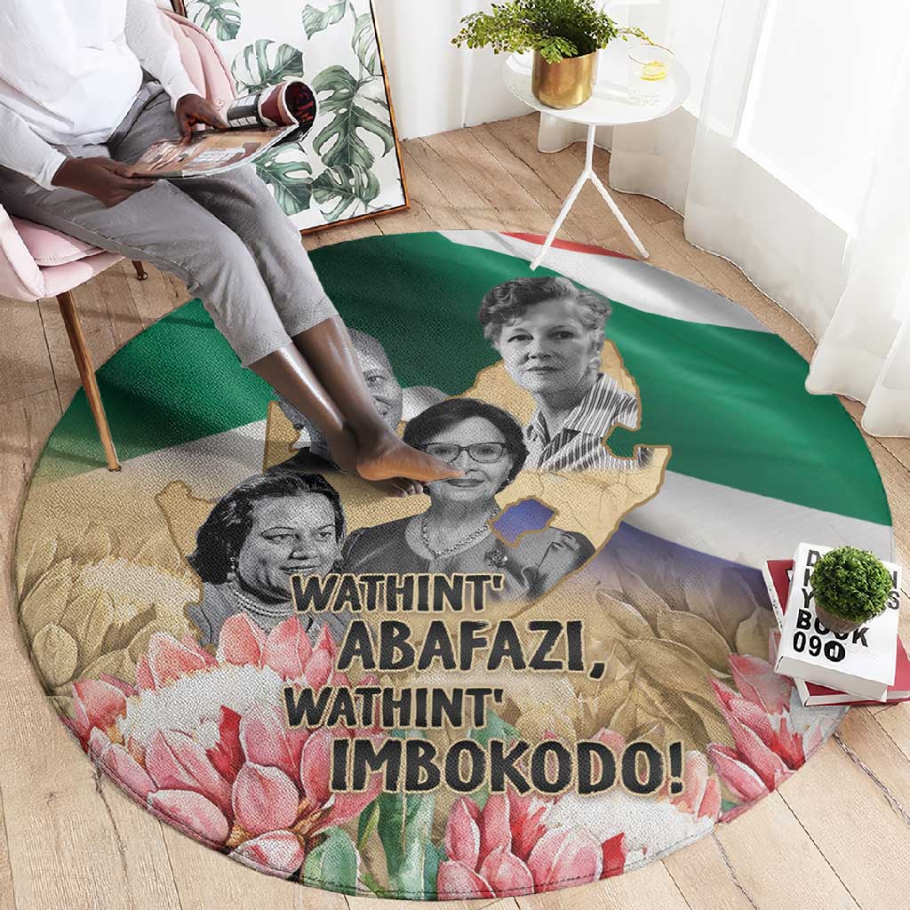 South African Women Fight Apartheir Round Carpet Wathint Abafazi Wathint Imbokodo - African Pride
