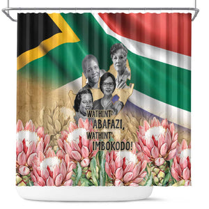 South African Women Fight Apartheir Shower Curtain Wathint Abafazi Wathint Imbokodo - African Pride