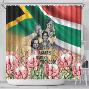 South African Women Fight Apartheir Shower Curtain Wathint Abafazi Wathint Imbokodo - African Pride