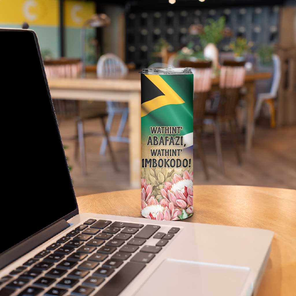 South African Women Fight Apartheir Skinny Tumbler Wathint Abafazi Wathint Imbokodo - African Pride