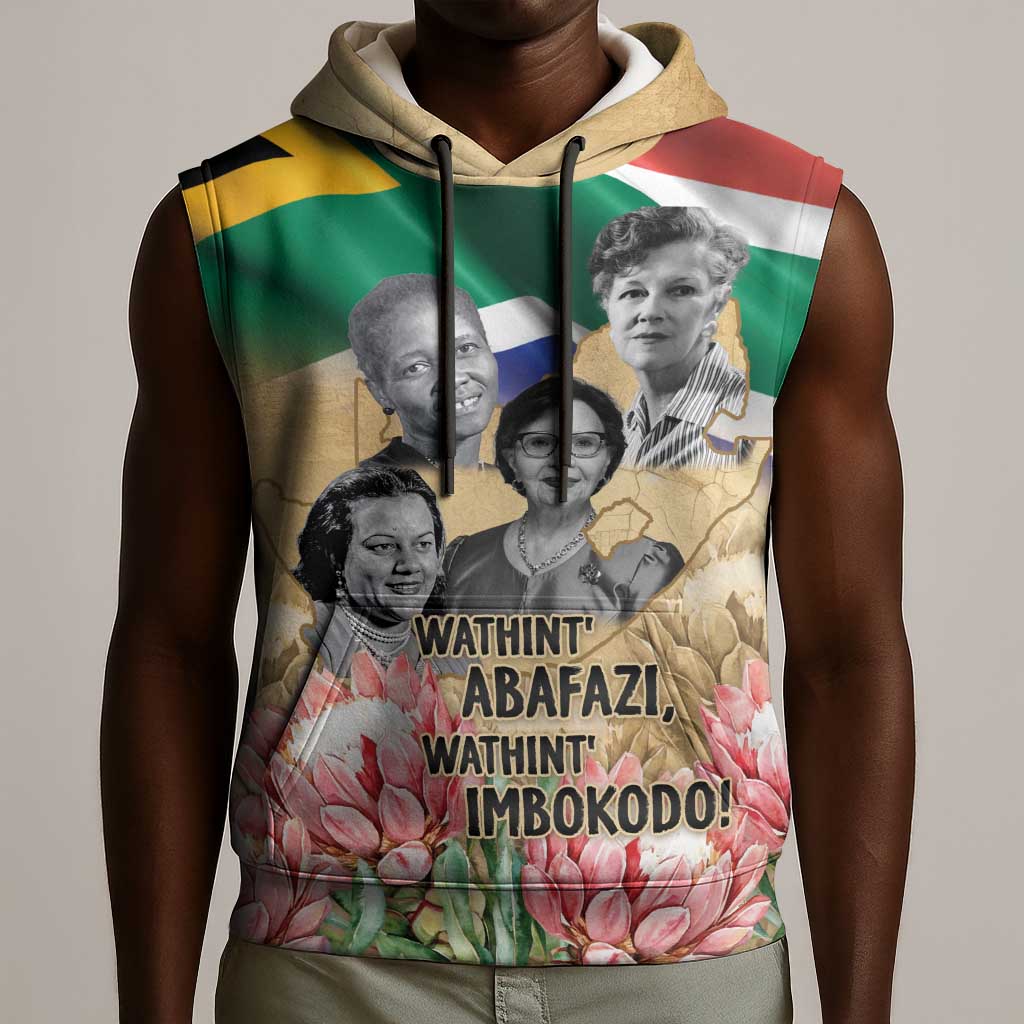 South African Women Fight Apartheir Sleeveless Hoodie Wathint Abafazi Wathint Imbokodo - African Pride