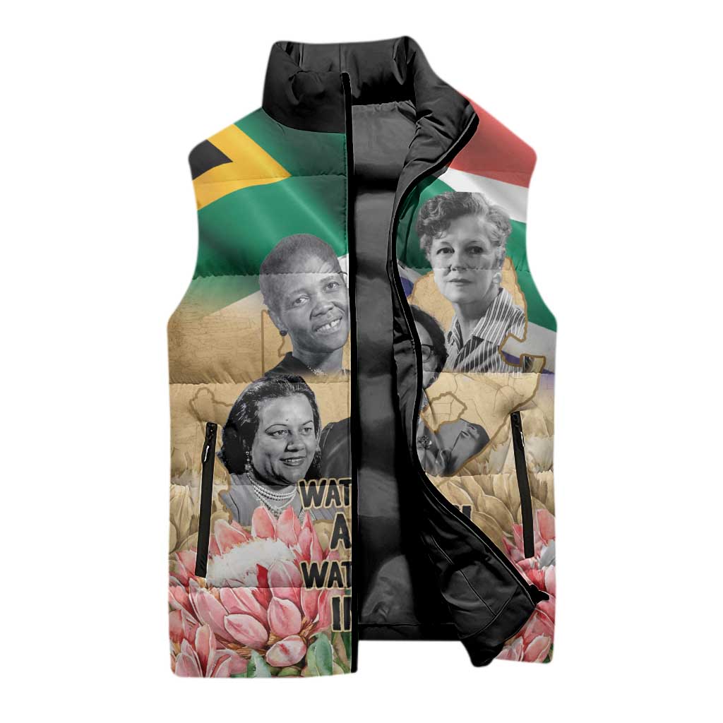 South African Women Mobilisation Sleeveless Puffer Jacket Wathint Abafazi Wathint Imbokodo