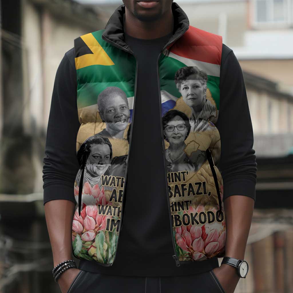 South African Women Mobilisation Sleeveless Puffer Jacket Wathint Abafazi Wathint Imbokodo