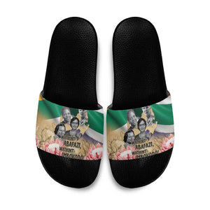 South African Women Mobilisation Slide Sandals Wathint Abafazi Wathint Imbokodo