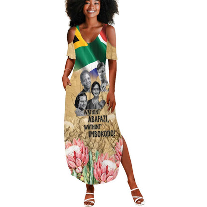 South African Women Fight Apartheir Summer Maxi Dress Wathint Abafazi Wathint Imbokodo - African Pride