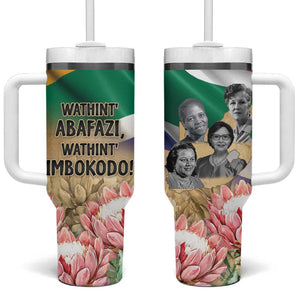 South African Women Fight Apartheir Tumbler With Handle Wathint Abafazi Wathint Imbokodo - African Pride