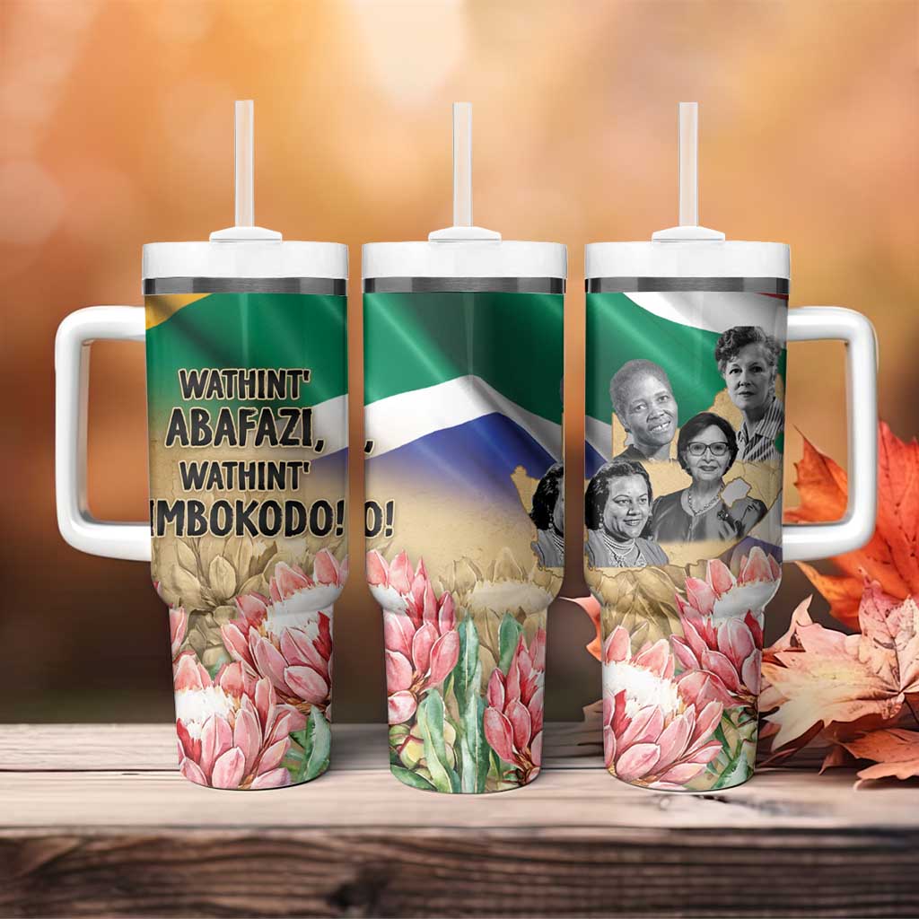 South African Women Fight Apartheir Tumbler With Handle Wathint Abafazi Wathint Imbokodo - African Pride