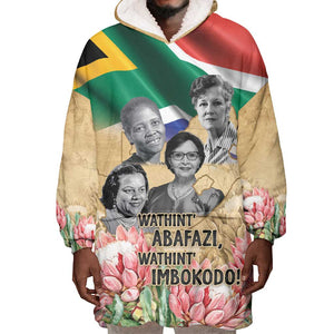 South African Women Fight Apartheir Wearable Blanket Hoodie Wathint Abafazi Wathint Imbokodo - African Pride