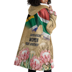 South African Women Fight Apartheir Wearable Blanket Hoodie Wathint Abafazi Wathint Imbokodo - African Pride