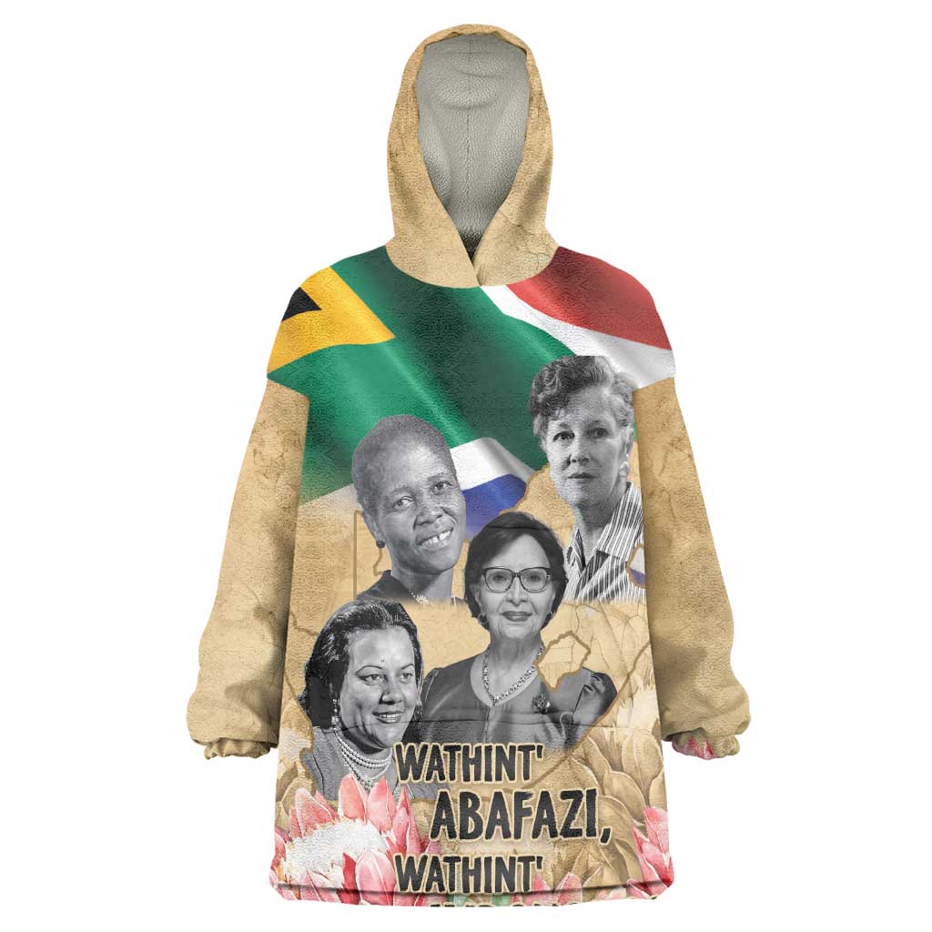 South African Women Fight Apartheir Wearable Blanket Hoodie Wathint Abafazi Wathint Imbokodo - African Pride