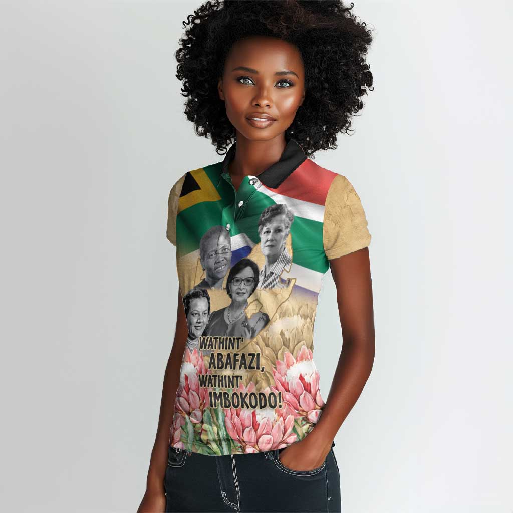 South African Women Fight Apartheir Women Polo Shirt Wathint Abafazi Wathint Imbokodo - African Pride
