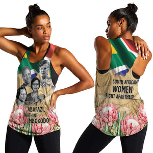 South African Women Fight Apartheir Women Racerback Tank Wathint Abafazi Wathint Imbokodo - African Pride