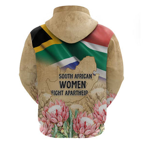South African Women Fight Apartheir Zip Hoodie Wathint Abafazi Wathint Imbokodo - African Pride