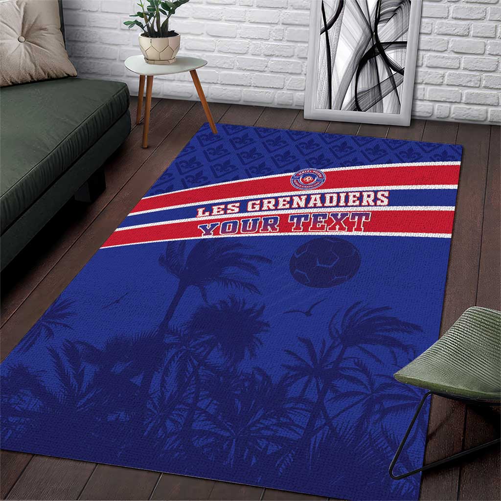 Custom Haiti Football Area Rug Go Champions Les Grenadiers - African Pride