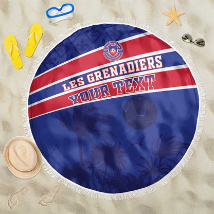 Custom Haiti Football Beach Blanket Go Champions Les Grenadiers - African Pride