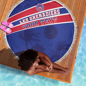 Custom Haiti Football Beach Blanket Go Champions Les Grenadiers - African Pride