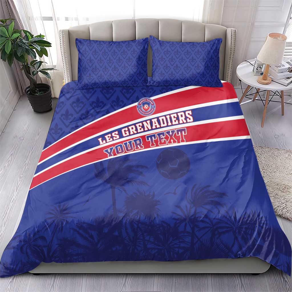 Custom Haiti Football Bedding Set Go Champions Les Grenadiers - African Pride