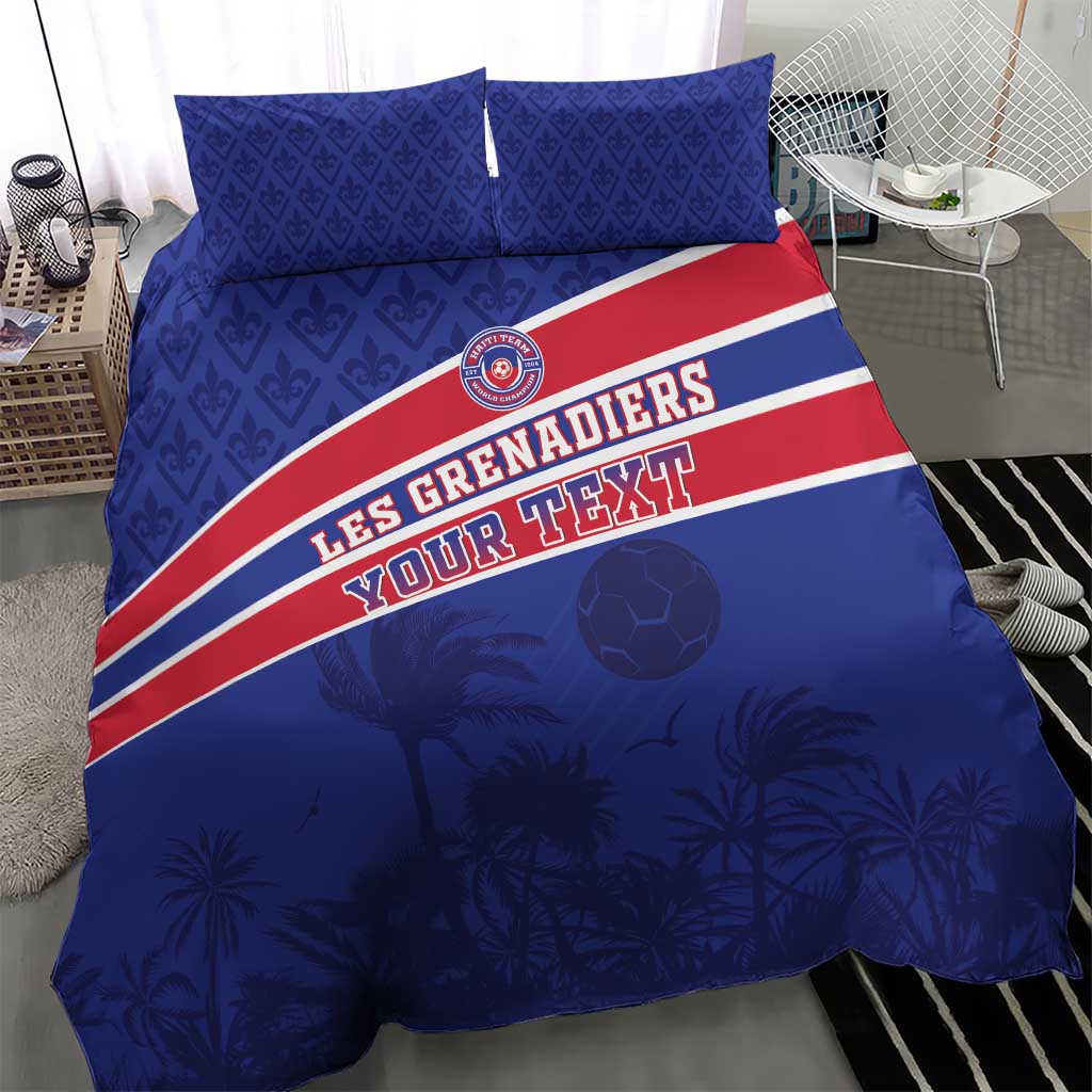 Custom Haiti Football Bedding Set Go Champions Les Grenadiers - African Pride