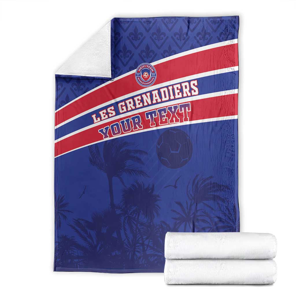 Custom Haiti Football Blanket Go Champions Les Grenadiers - African Pride