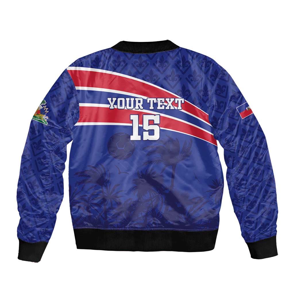 Custom Haiti Football Bomber Jacket Go Champions Les Grenadiers - African Pride