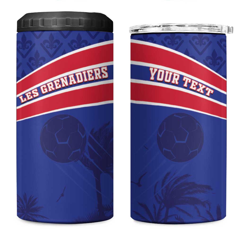 Custom Haiti Football 4 in 1 Can Cooler Tumbler Go Champions Les Grenadiers - African Pride