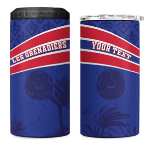 Custom Haiti Football 4 in 1 Can Cooler Tumbler Go Champions Les Grenadiers - African Pride