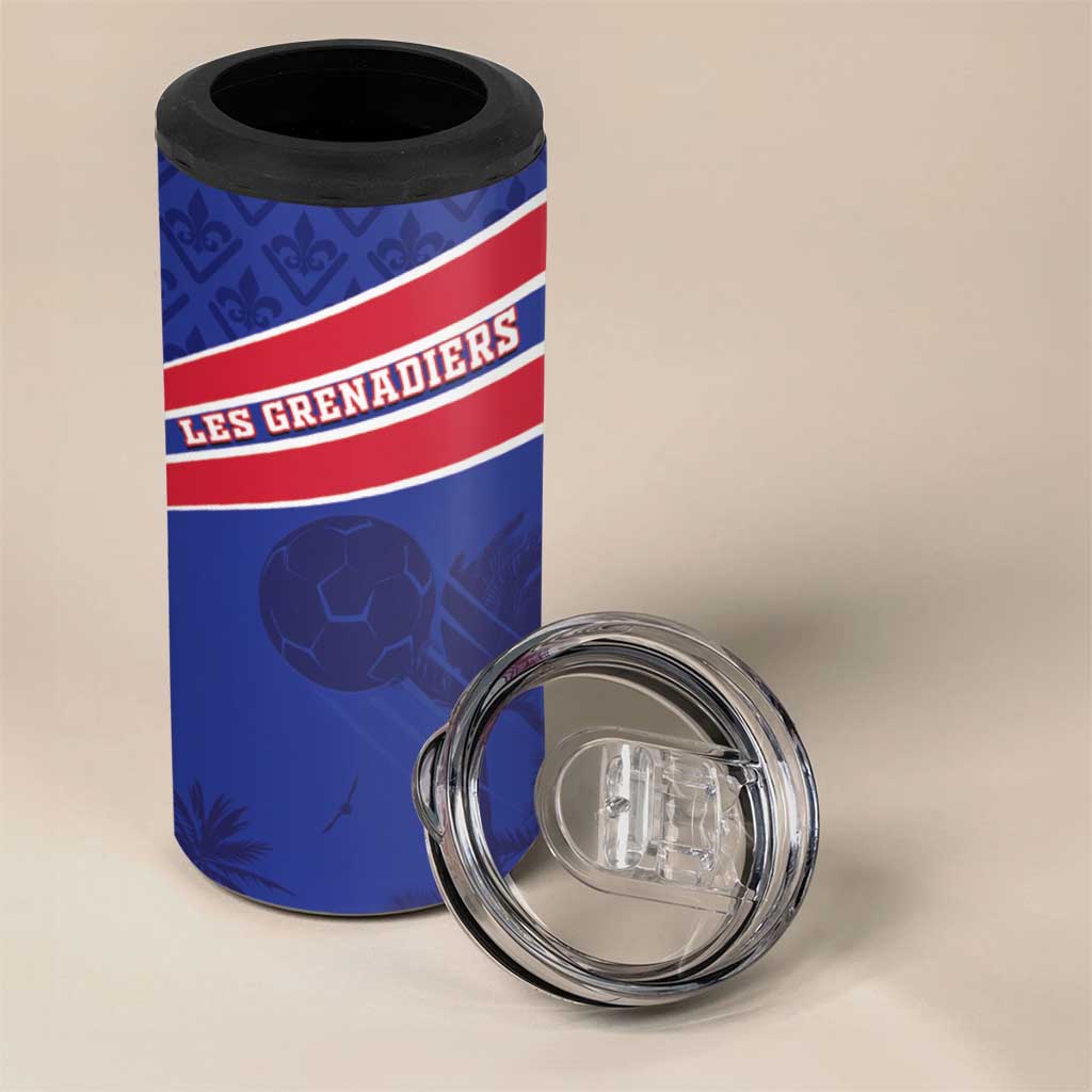 Custom Haiti Football 4 in 1 Can Cooler Tumbler Go Champions Les Grenadiers - African Pride