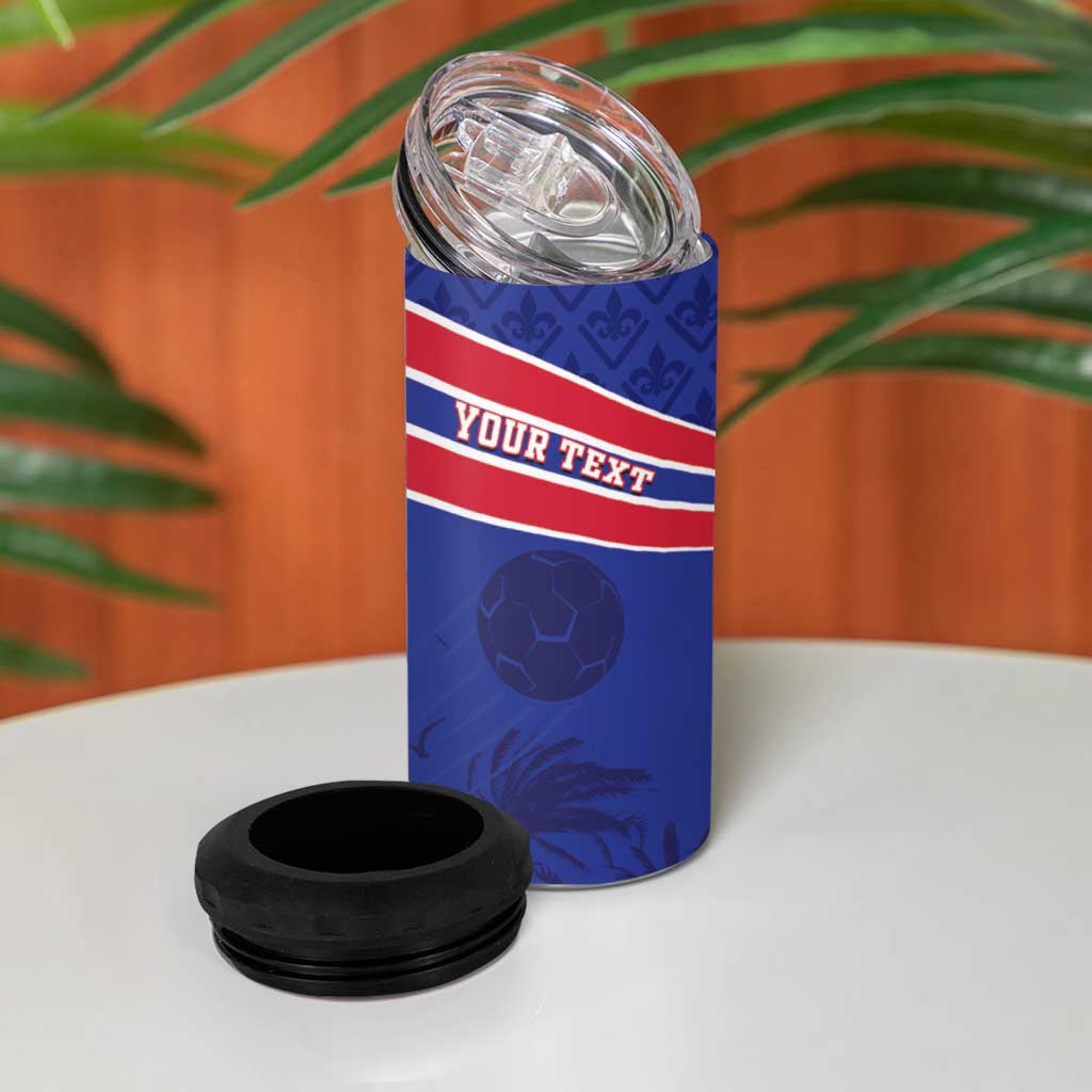 Custom Haiti Football 4 in 1 Can Cooler Tumbler Go Champions Les Grenadiers - African Pride