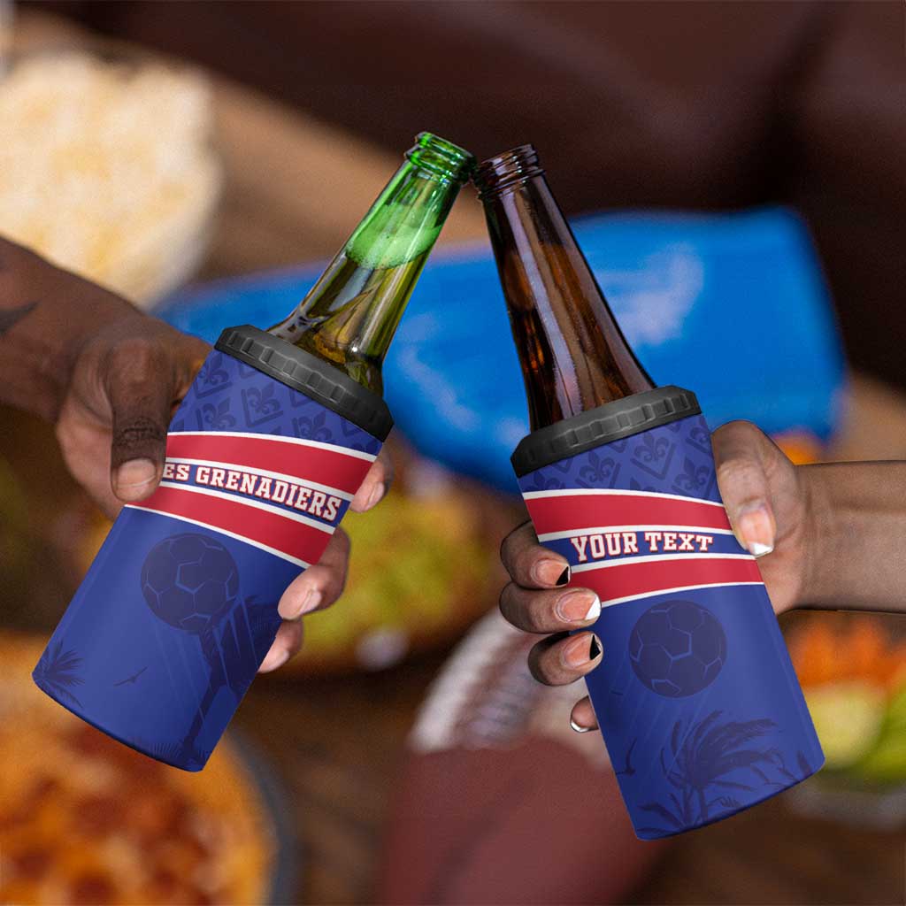 Custom Haiti Football 4 in 1 Can Cooler Tumbler Go Champions Les Grenadiers - African Pride