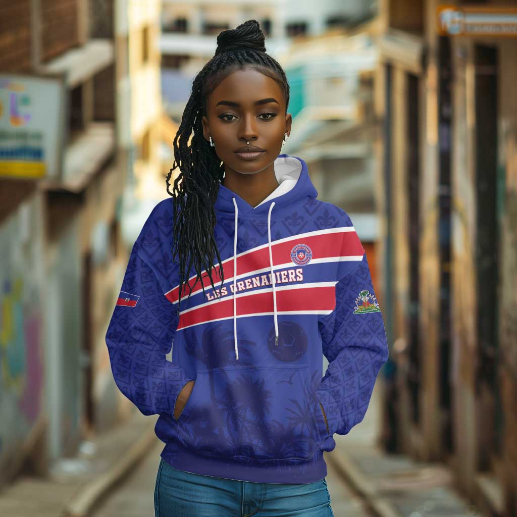 Custom Haiti Football Hoodie Go Champions Les Grenadiers - African Pride