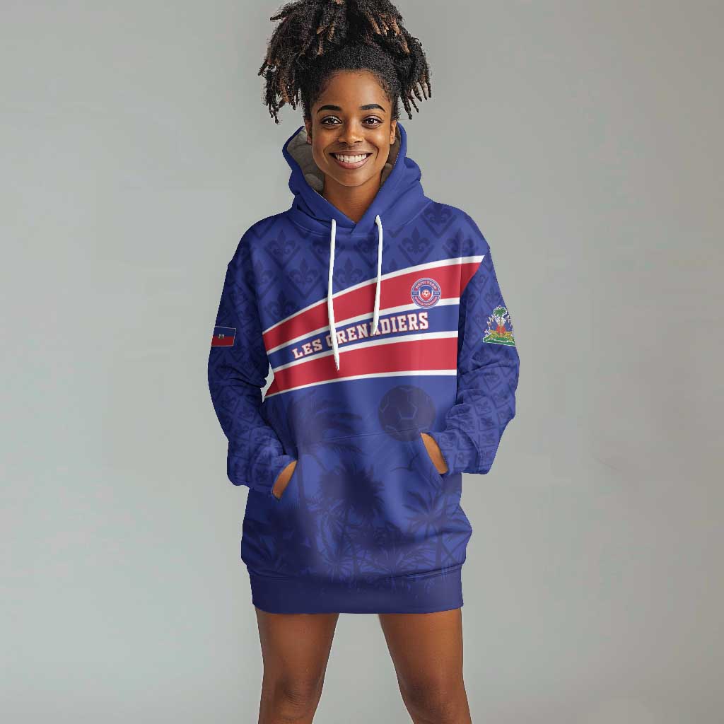 Custom Haiti Football Hoodie Dress Go Champions Les Grenadiers - African Pride