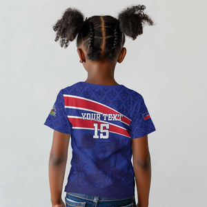 Custom Haiti Football Kid T shirt Go Champions Les Grenadiers - African Pride