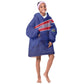 Custom Haiti Football Kid Wearable Blanket Hoodie Go Champions Les Grenadiers - African Pride