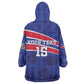 Custom Haiti Football Kid Wearable Blanket Hoodie Go Champions Les Grenadiers - African Pride