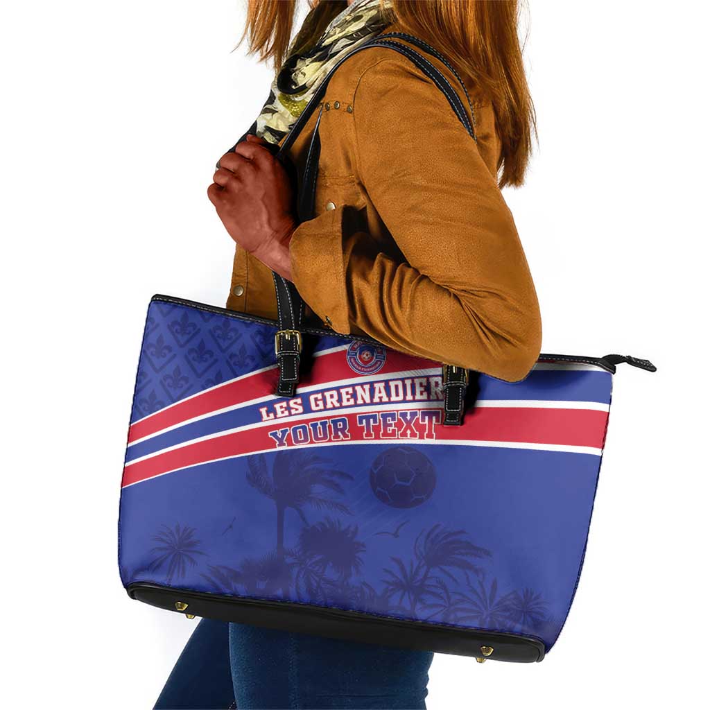 Custom Haiti Football Leather Tote Bag Go Champions Les Grenadiers - African Pride