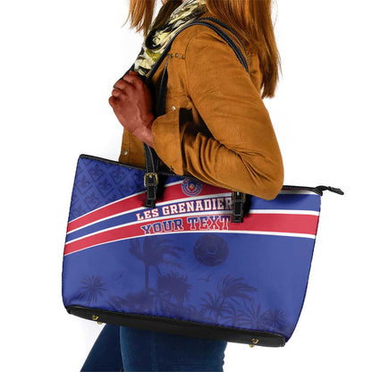Custom Haiti Football Leather Tote Bag Go Champions Les Grenadiers - African Pride