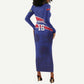 Custom Haiti Football Long Sleeve Bodycon Dress Go Champions Les Grenadiers - African Pride