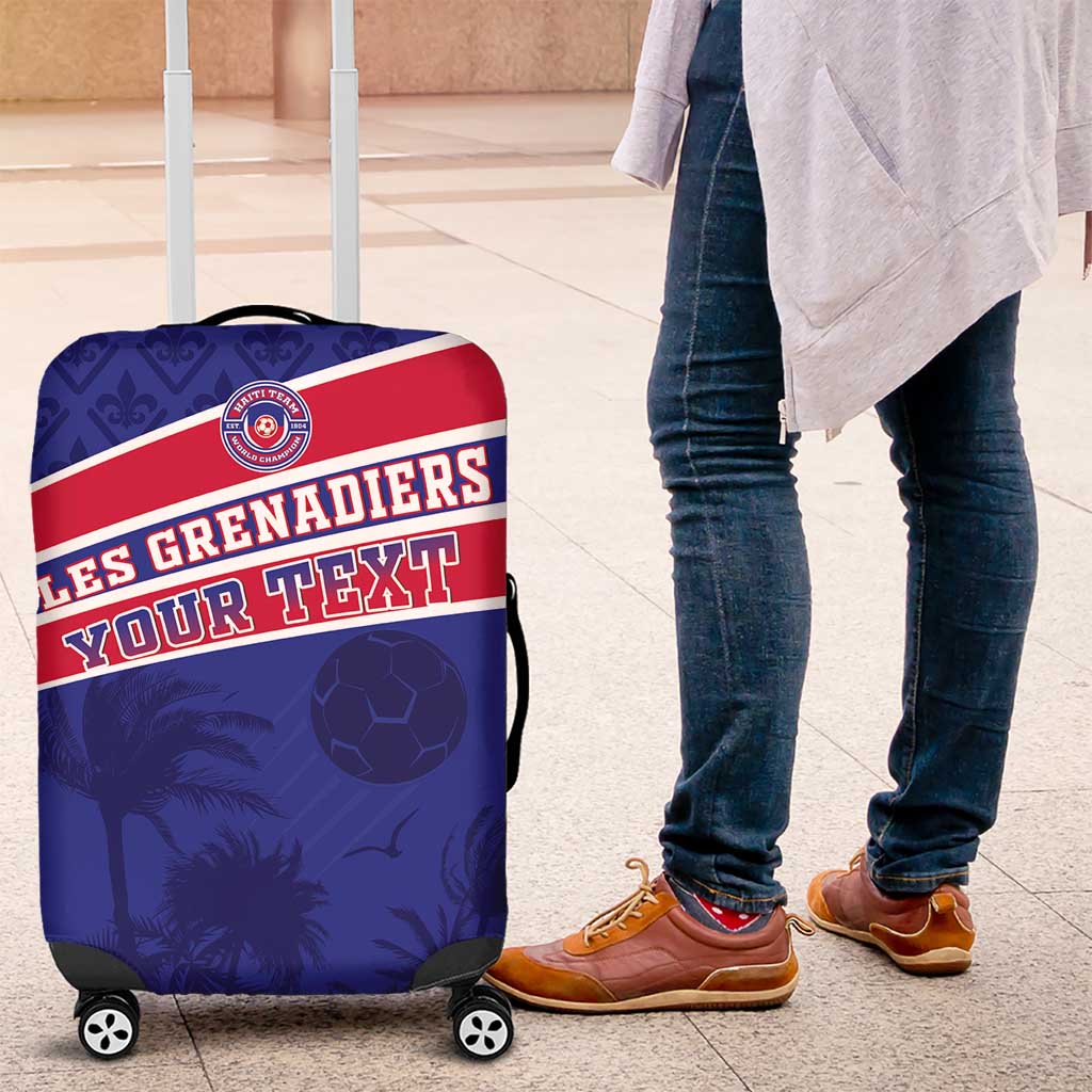 Custom Haiti Football Luggage Cover Go Champions Les Grenadiers - African Pride