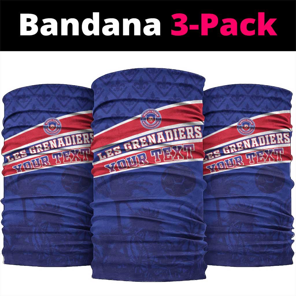 Custom Haiti Football Neck Gaiter Go Champions Les Grenadiers - African Pride