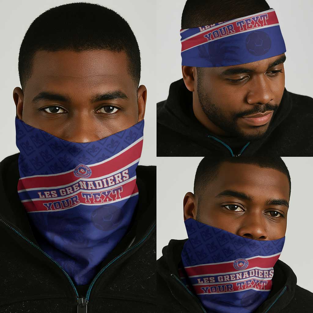 Custom Haiti Football Neck Gaiter Go Champions Les Grenadiers - African Pride