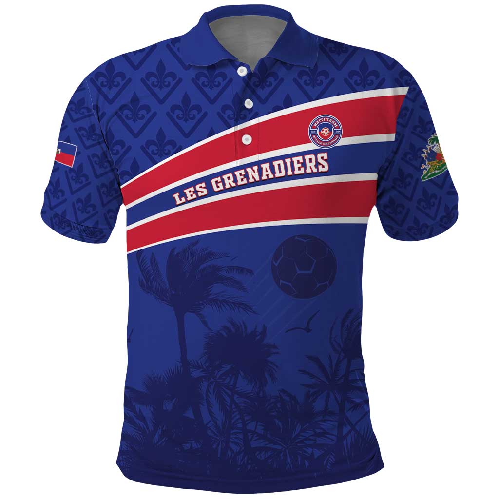 Custom Haiti Football Polo Shirt Go Champions Les Grenadiers - African Pride
