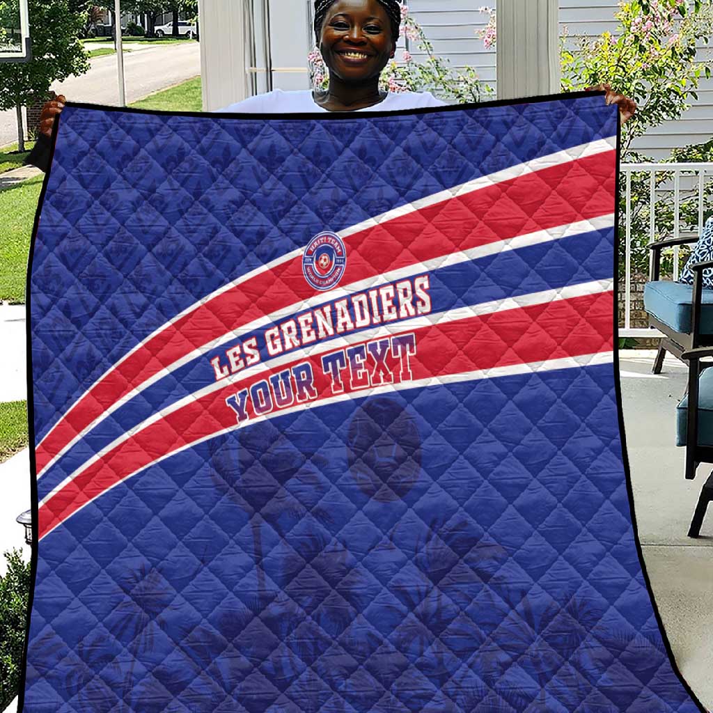 Custom Haiti Football Quilt Go Champions Les Grenadiers - African Pride