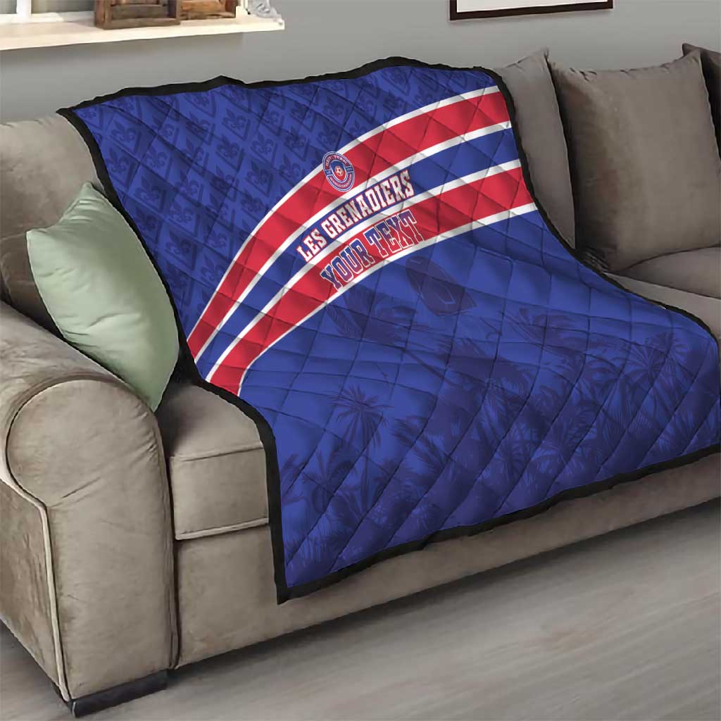 Custom Haiti Football Quilt Go Champions Les Grenadiers - African Pride